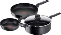 Tefal Hard Titanium Pro Koekenpannenset 24 + 28 cm + Hapjespan 28 cm - thumbnail