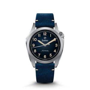 Horlogeband Zodiac ZO9709 Leder Blauw 20mm