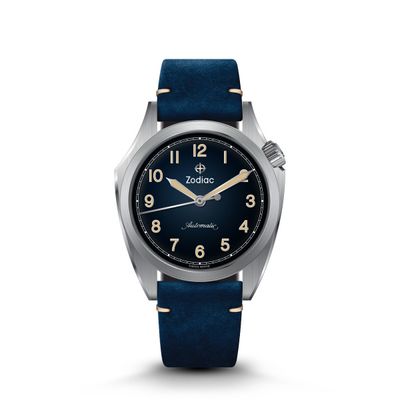 Horlogeband Zodiac ZO9709 Leder Blauw 20mm