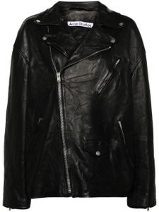 Acne Studios veste de moto à design asymétrique - Noir