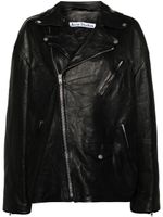 Acne Studios veste de moto à design asymétrique - Noir