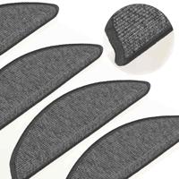 Trapmatten 15 st 56x17x3 cm Beige en Grijs Halfrond