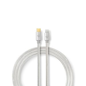 Nedis CCTB39650AL20 Lightning-kabel 2 m Aluminium