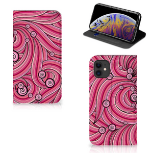 Apple iPhone 11 Bookcase Swirl Pink