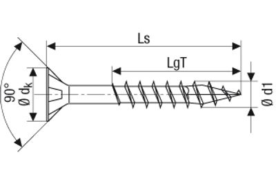 Spax pk t20 geg dd 5,0x60(100)