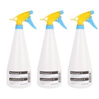 8x Plantenspuiten/waterspuiten 1 liter transparant/geel/blauw