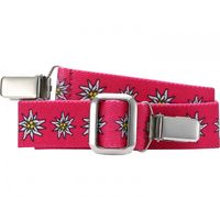 Playshoes Riem elastisch met clip roze bloemen junior maat 2 - thumbnail