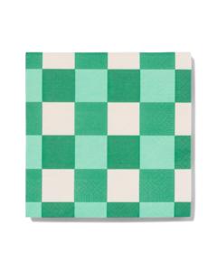 HEMA Servetten 33x33 Papier Ruiten - 20 Stuks (groen)