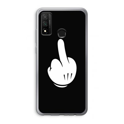 Middle finger black: Huawei P Smart (2020) Transparant Hoesje