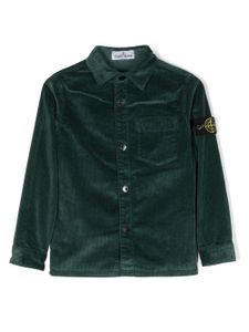 Stone Island Junior chemise en velours côtelé - Vert