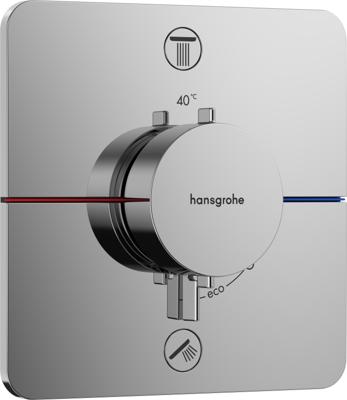 Hansgrohe ShowerSelect Comfort Q thermostaat inbouw voor 2 functies met geïntergreerde zekerheidscombinatie volgens EN1717, chroom