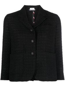 Thom Browne veste crop en tweed - Noir