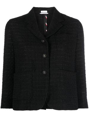 Thom Browne veste crop en tweed - Noir