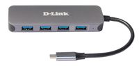 D-Link USB-C naar 4-poorts USB 3.0-hub met stroomvoorziening DUB-2340 - thumbnail