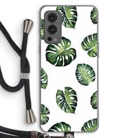 Tropische bladeren: OnePlus Nord 2 5G Transparant Hoesje met koord