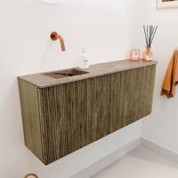Toiletmeubel Mondiaz Joya Dlux | 101.6 cm | Meubelkleur Dusk | Faye wastafel Arena Wasbak Links | Zonder kraangat(en)