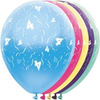 Ballonnen 4 jaar - feestballon - 5 stuks - ballon