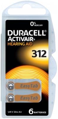 Duracell gehoor batterij 312 blister(6) - 3221924