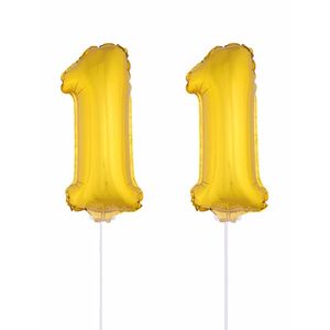 Gouden 11 jaar opblaasbaar ballon 41 cm