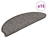 VidaXL Trapmatten zelfklevend 15 st sisal-look 65x21x4 cm bruinbeige