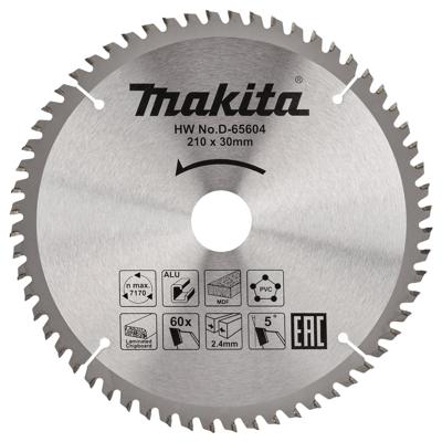 Makita Cirkelzaagblad Universeel | Ø 210mm Asgat 30mm 60T - D-65604