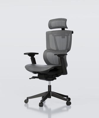 Eersteklas ergonomische bureaustoel C7, Gaas zitting, optie voetensteun