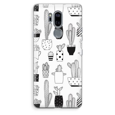 Cactusmotief: LG G7 Thinq Transparant Hoesje