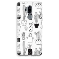 Cactusmotief: LG G7 Thinq Transparant Hoesje Cactusmotief: LG G7 Thinq Transparant Hoesje