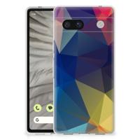 Google Pixel 7A | TPU Hoesje | Polygon Dark