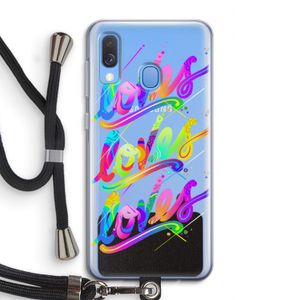 Loves: Samsung Galaxy A40 Transparant Hoesje met koord