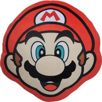 3D Kussen - MARIO BROS - Mario Face - Microvezel - 40 cm