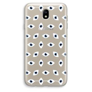 Eyes pattern: Samsung Galaxy J7 (2017) Transparant Hoesje