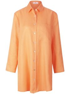 Lange blouse 100% linnen Van Peter Hahn oranje