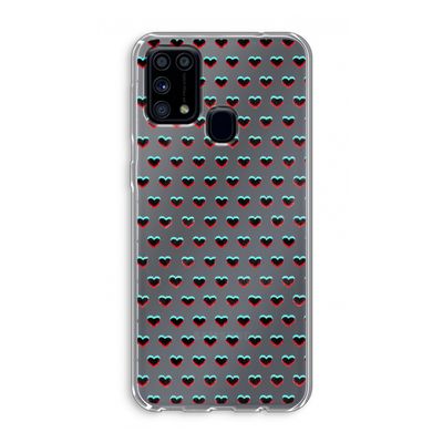 Hartjes: Samsung Galaxy M31 Transparant Hoesje