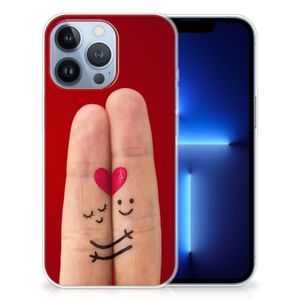 Apple iPhone 13 Pro Silicone Back Cover Liefde - Origineel Romantisch Cadeau