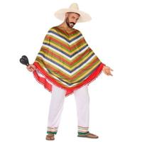 Mexicaanse poncho verkleedpak - kostuum - voor heren - Mexico thema - carnavalskleding