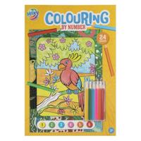 Moxy Kleuren op nummer A4 + 5 potloodjes