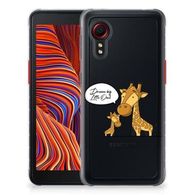 Samsung Galaxy Xcover 5 Telefoonhoesje met Naam Giraffe Samsung Galaxy Xcover 5 Telefoonhoesje met Naam Giraffe