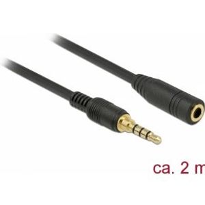 DeLOCK 85631 2m 3.5mm 3.5mm Zwart audio kabel