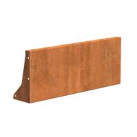 Keerwand cortenstaal 100 x 40 cm recht