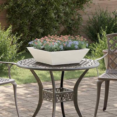 Tuin Kom Plantenbak 5 pcs Wit 50 x 50 x 15 cm Staal