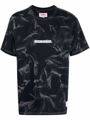 Neighborhood t-shirt tie-dye à logo - Noir
