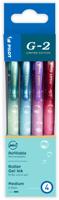 Pilot roller G-2 Bubble, medium, geassorteerde kleuren, etui van 4 stuks Pilot roller G-2 Bubble, medium, geassorteerde kleuren, etui van 4 stuks