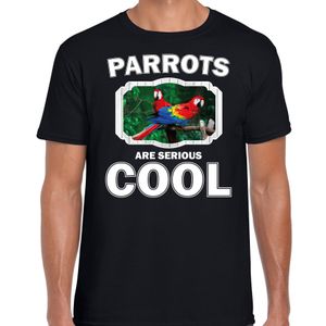 Dieren papegaai t-shirt zwart heren - parrots are cool shirt