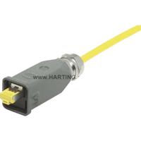 HARTING Han® 3 A RJ45 10G Han 3 A RJ45 10 G-connector 09451151560 Koppeling, recht Aantal polen: 8 Zwart 1 stuk(s)