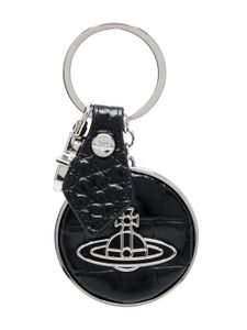 Vivienne Westwood porte-clés Orb en cuir à plaque logo - Noir