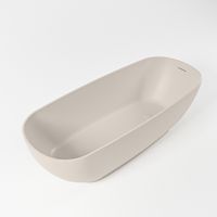 Vrijstaand bad Mondiaz Rock | 170x70 cm | Solid surface | Ovaal | Linen
