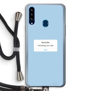 Reminder: Samsung Galaxy A20s Transparant Hoesje met koord