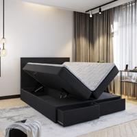 OP=OP Opberg Boxspring met Lade 200 x 200 Zwart