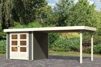 Woodfeeling | Tuinhuis Askola 2 met Overkapping 2,8 | Terragrijs - thumbnail